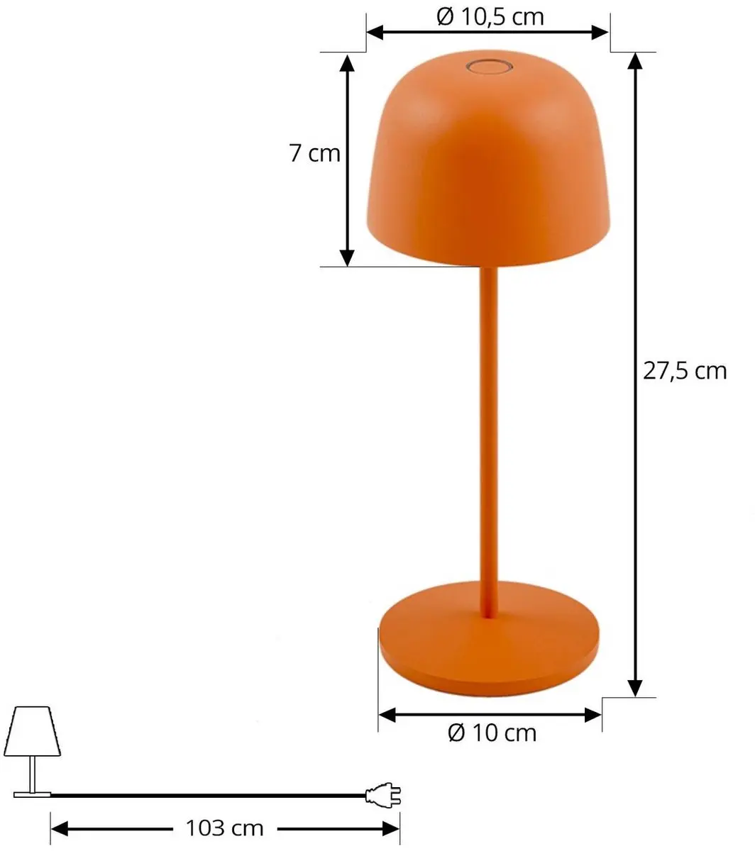 Lindby Terraslamp Oranje - 1 Lichtpunt - 27,5 cm