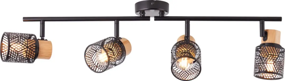 Brilliant Santy Plafondspot 4 Lichtpunten - Zwart