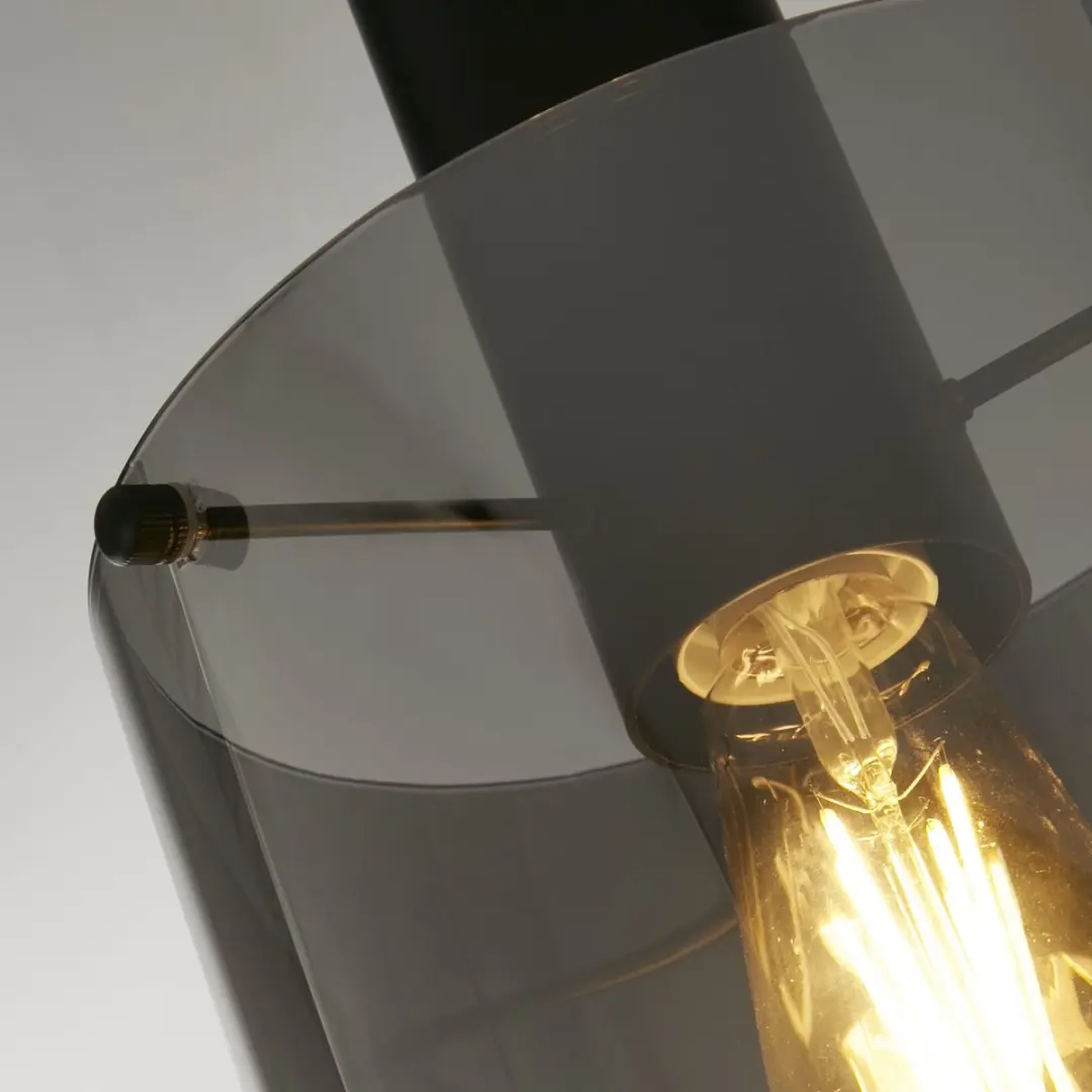 Searchlight Sweden Pendel Hanglamp - Zwart Smoke