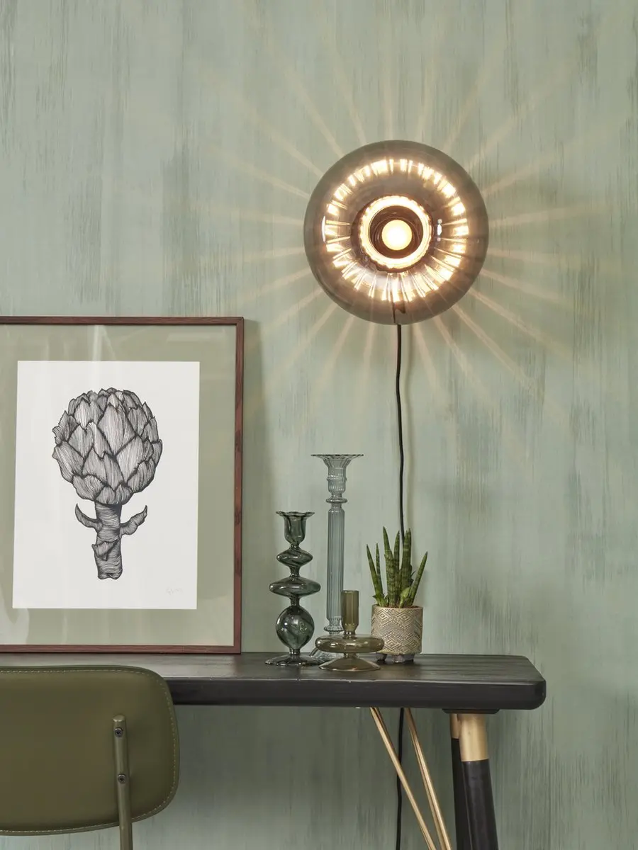 it's about RoMi Wandlamp Brussels Antraciet Ø27cm