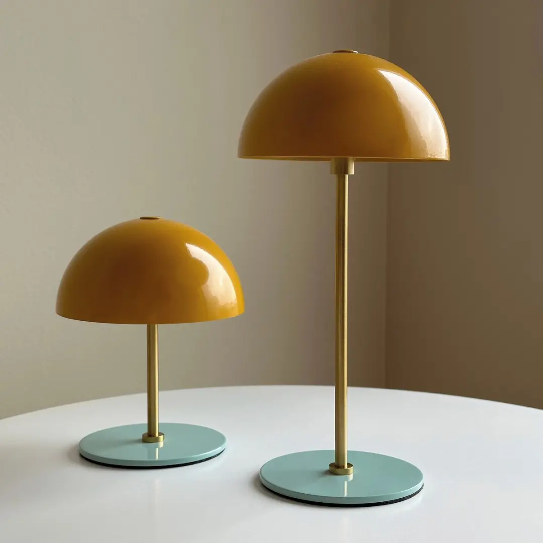 Dyberg Larsen ALONG LED Tafellamp Set - 3 Stuks - Ø10cm - Curry/Turquoise