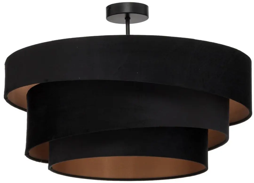 Lindby Plafondlamp 3-Lichts - Ø56cm - Zwart/Goud