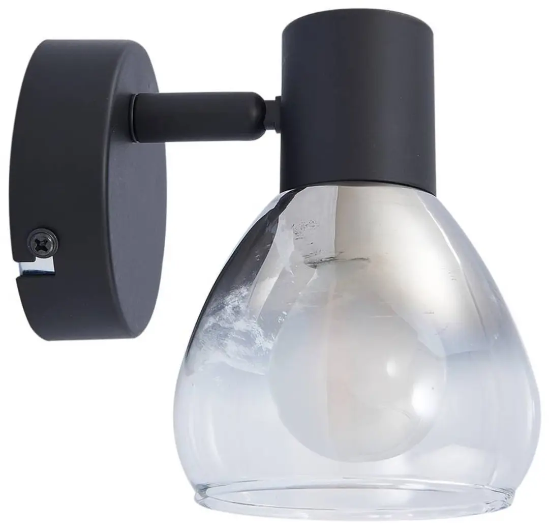 Lindby Wandlamp 1 Licht E14 Rookgrijs - Mat Zwart