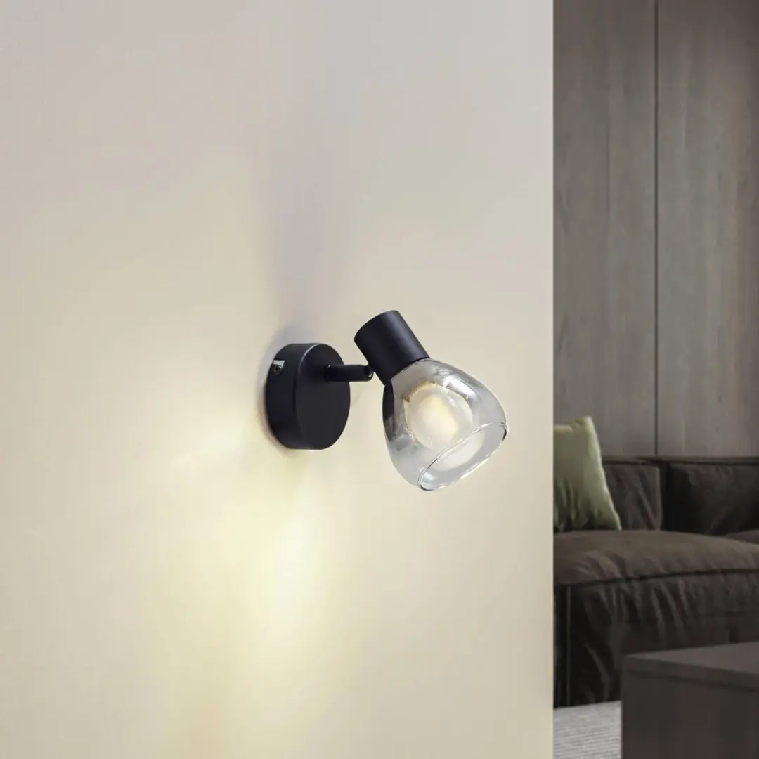 Lindby Wandlamp 1 Licht E14 Rookgrijs