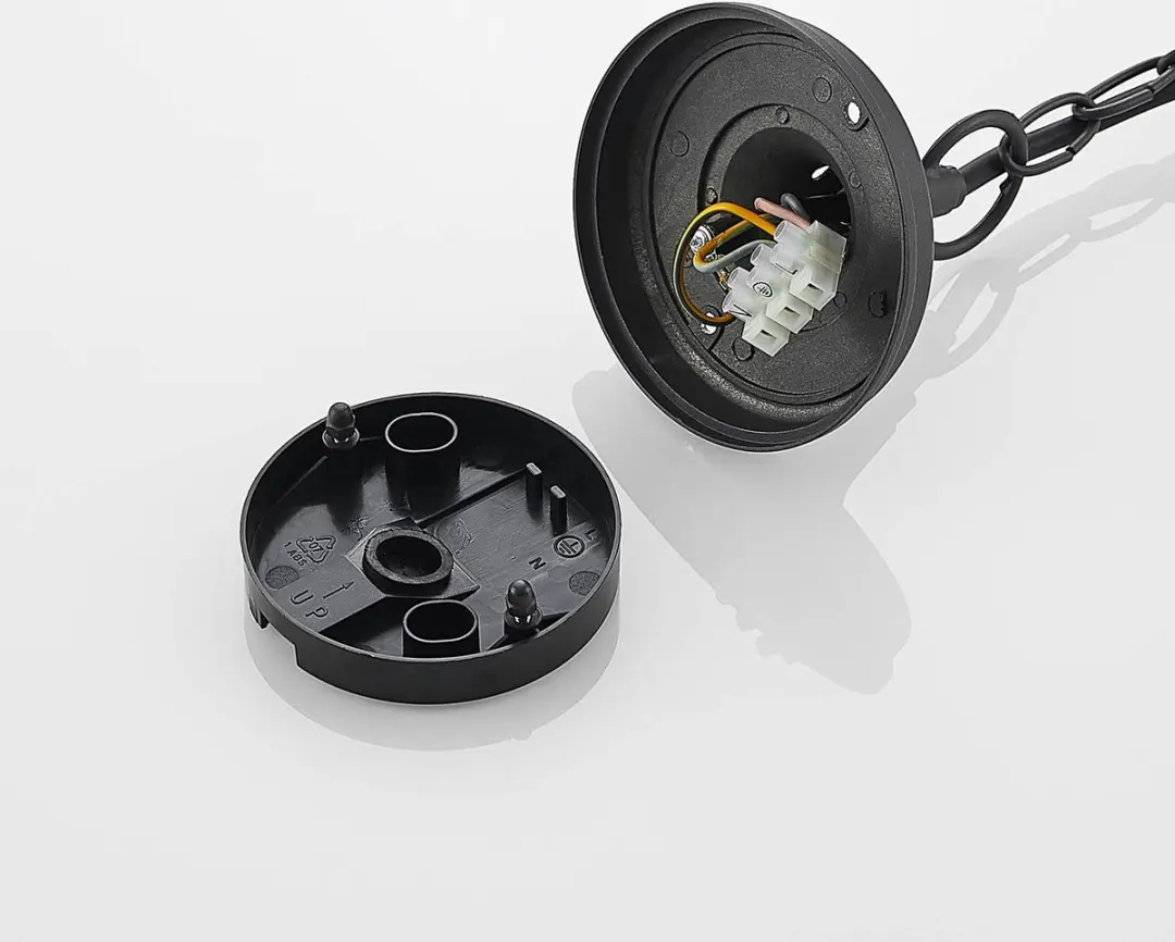 Lindby Hanglamp Buiten 1 Licht E27 - Staal/Glas - Donkergrijs