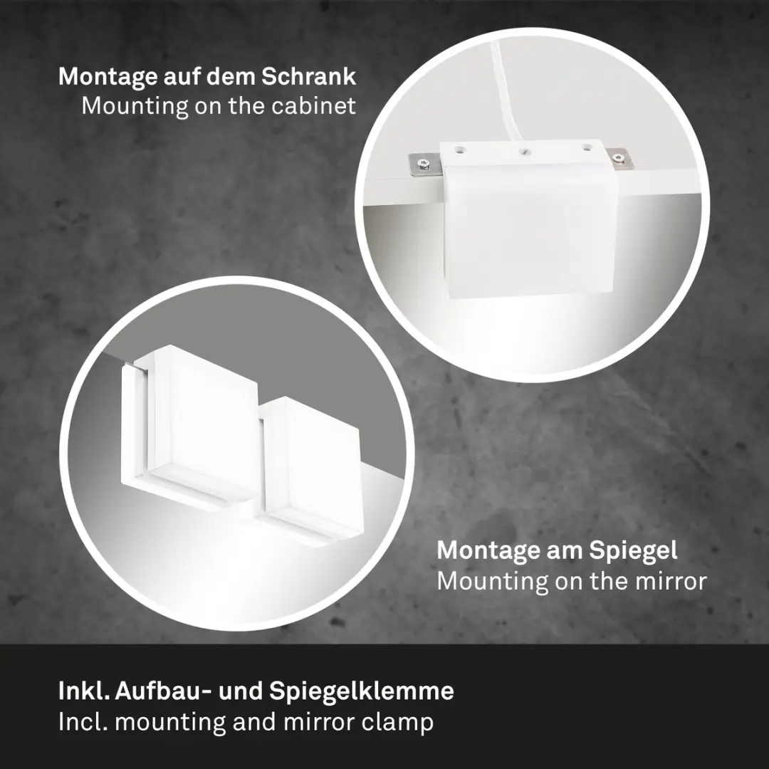 Briloner Aniani Set Spiegellampen 2x - 6W - 600 Lm - Wit - afbeelding 6 van 6