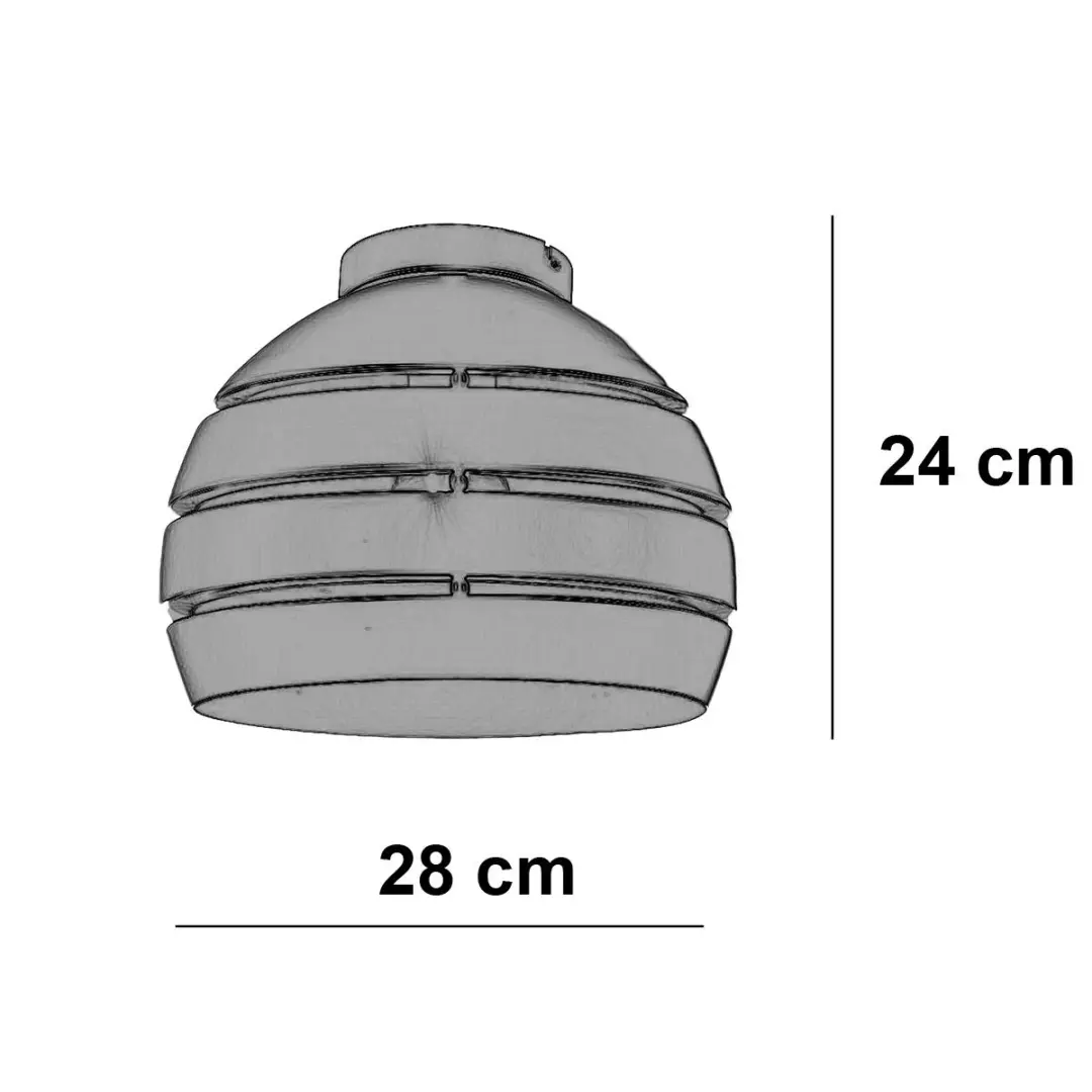 Freelight Plafondlamp Djarin Ø28cm - Zwart/Goud