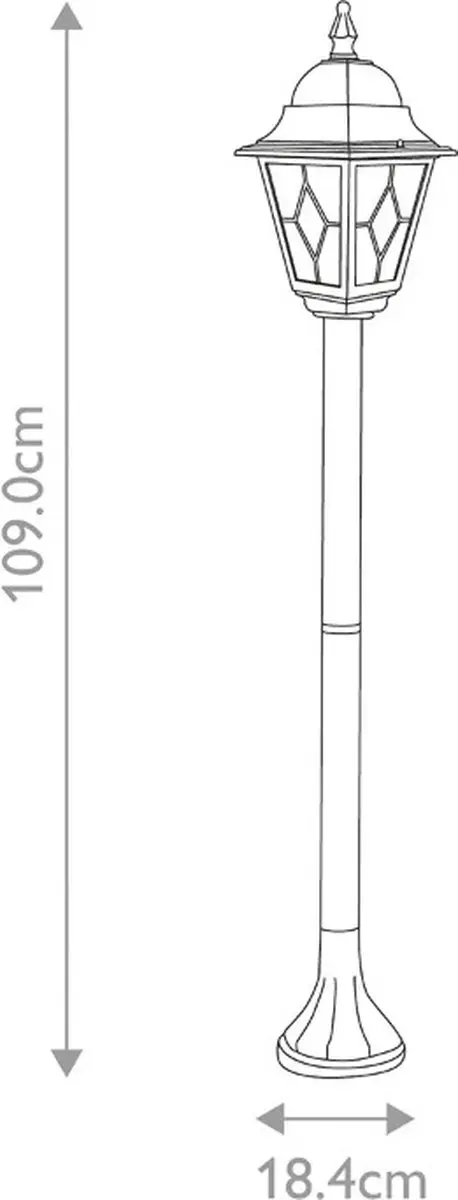 Elstead Lighting Norfolk LED Tuinpilaar E27 60W - IP44 Zwart