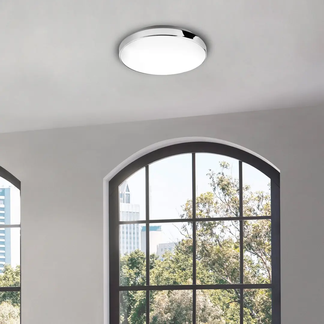 Briloner Malbona Badkamerlamp Plafond - 13W 1.200 Lm - Wit-Chroom
