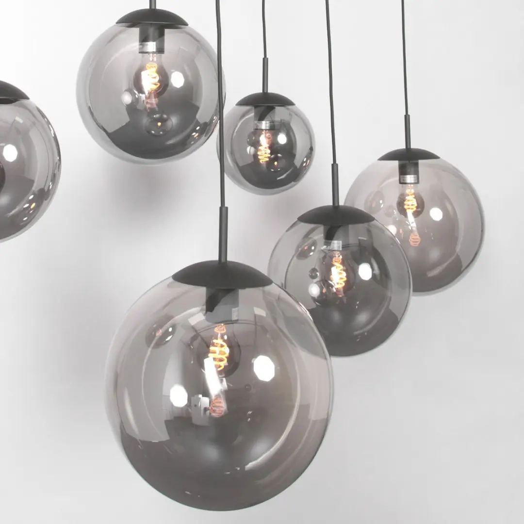 Steinhauer Bollique New 3499ZW Hanglamp - 6 Lichts - Zwart