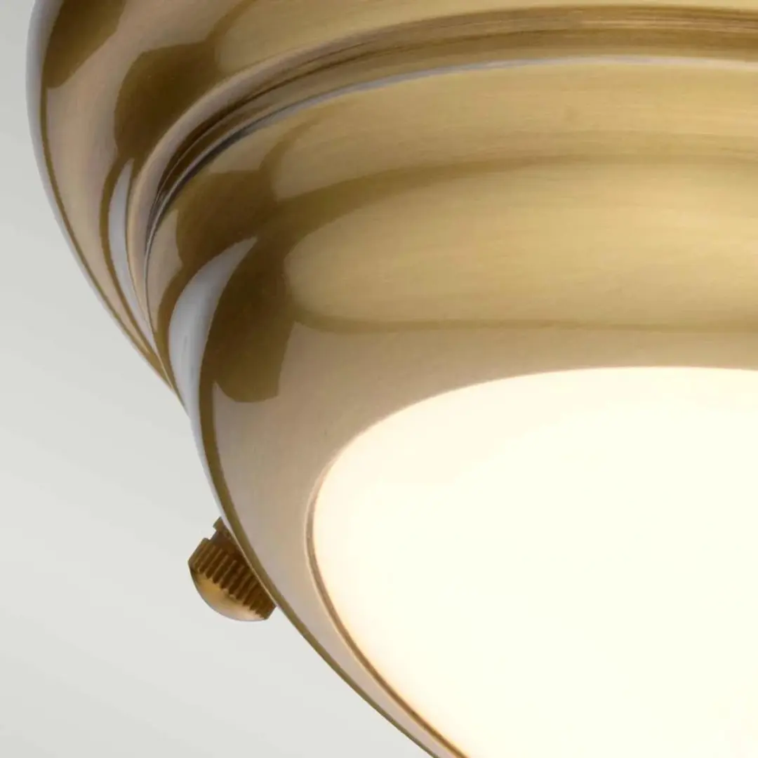 Elstead Lighting Welland LED Plafondlamp 12W - Mat Aged Brass
