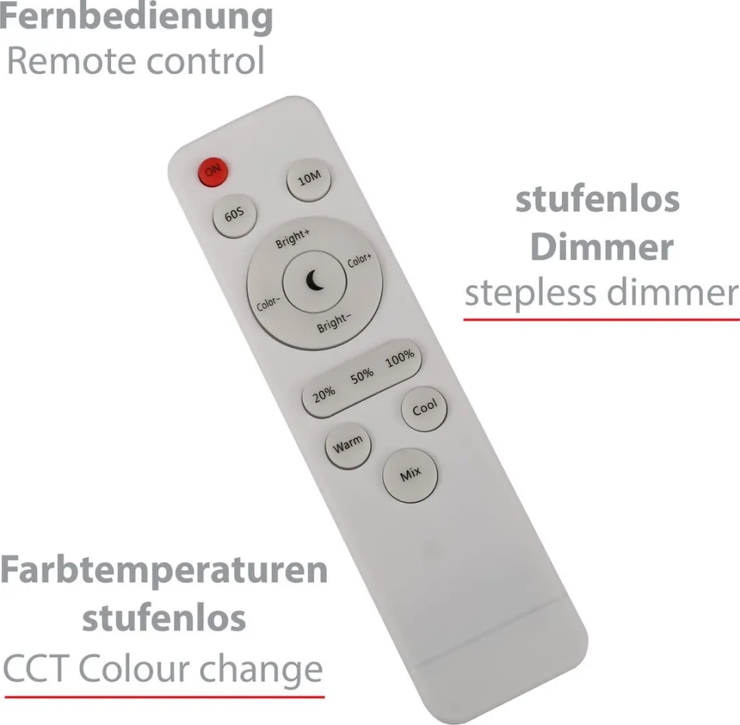 Briloner Office Remote LED Vloerlamp - 4 Lichtpunten - 3000K - Wit