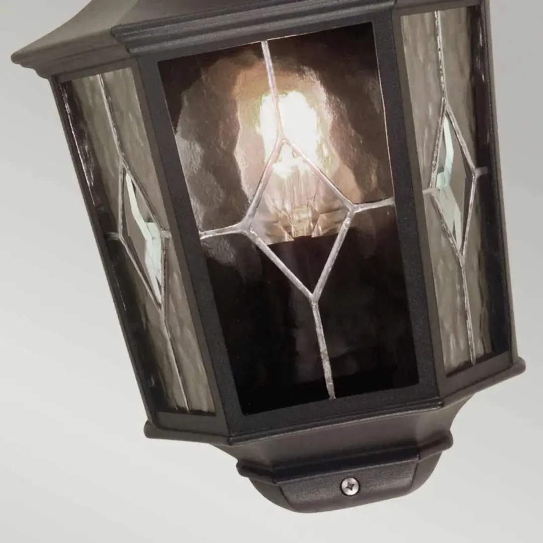 Elstead Norfolk LED Buitenlamp E27 60W - IP44 - Dimbaar - Zwart