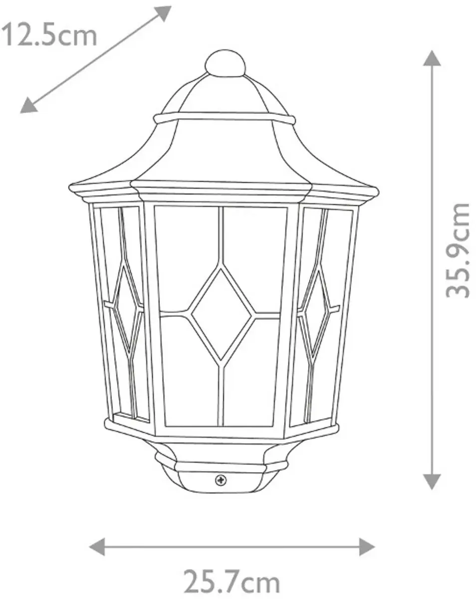 Elstead Norfolk LED Buitenlamp E27 60W - IP44 - Dimbaar - Zwart