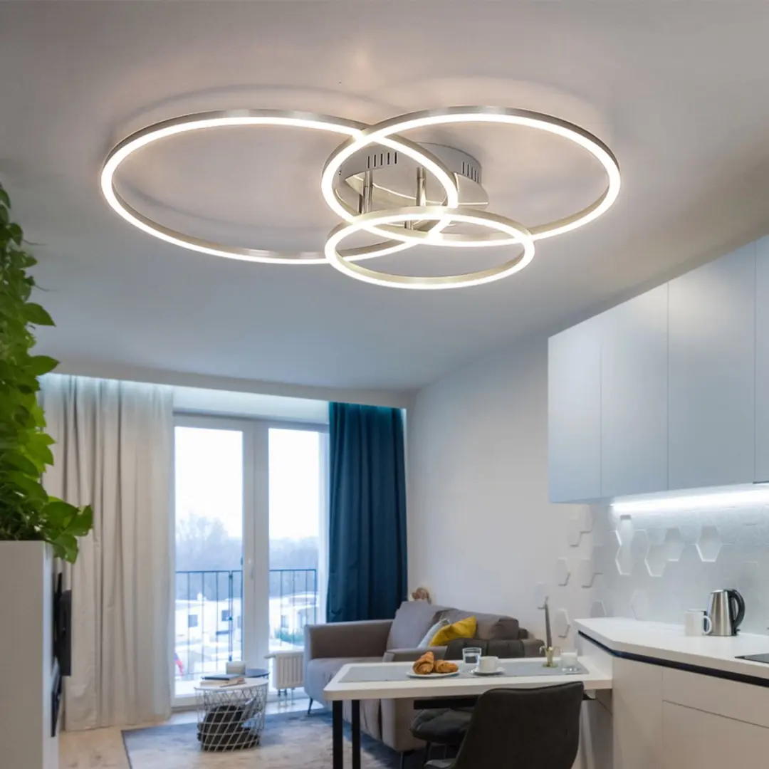 Globo Plafondlamp 3-vlammen Ring Design