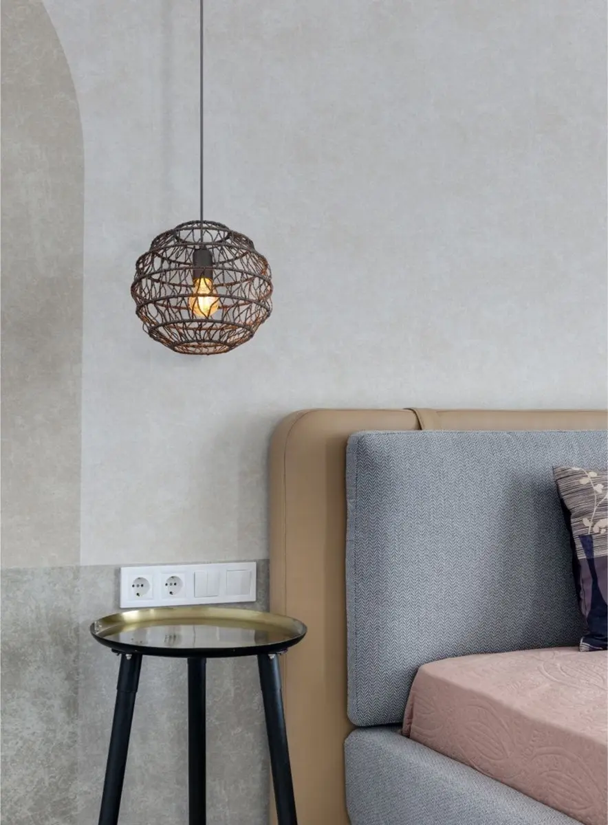 Globo Senni Hanglamp - Ø29cm - Zwart - afbeelding 6 van 6