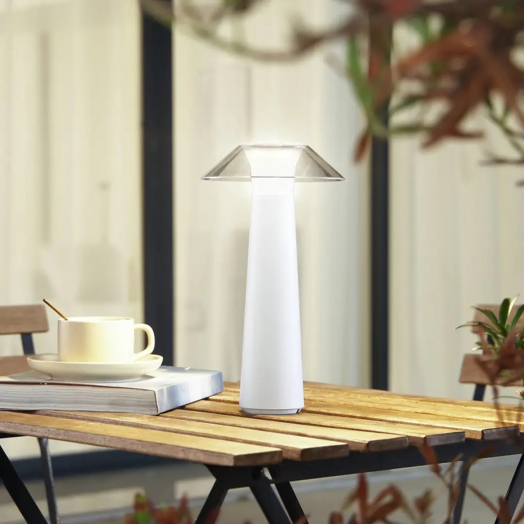 Lindby Terraslamp met Dimmer 1 Licht - 28,2 cm - Wit