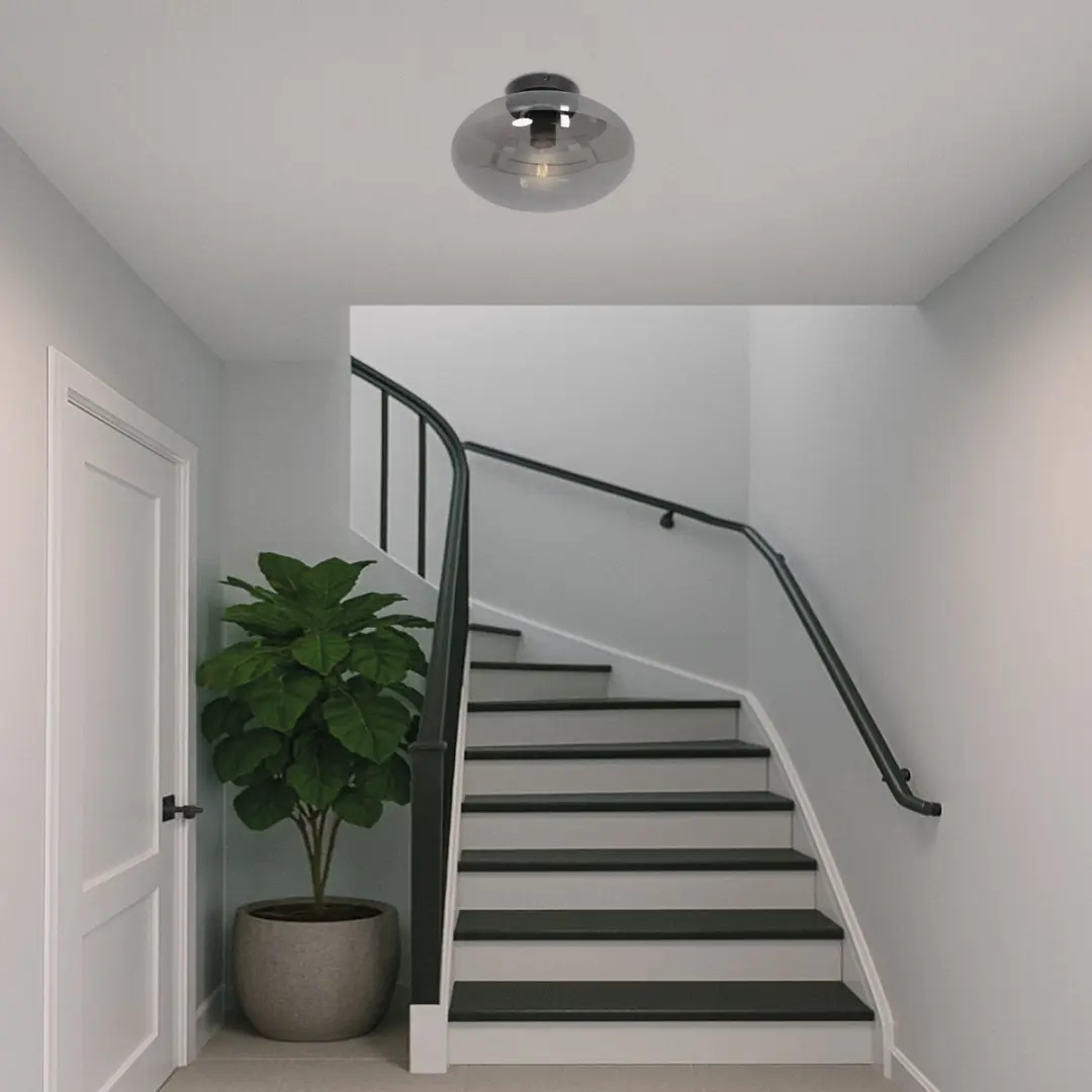 Steinhauer Reflexion 3388ZW Plafondlamp 30cm - Zwart