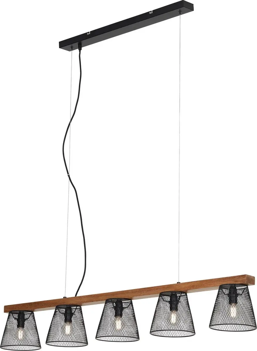 Briloner Wood & Style Hanglamp 5xE14
