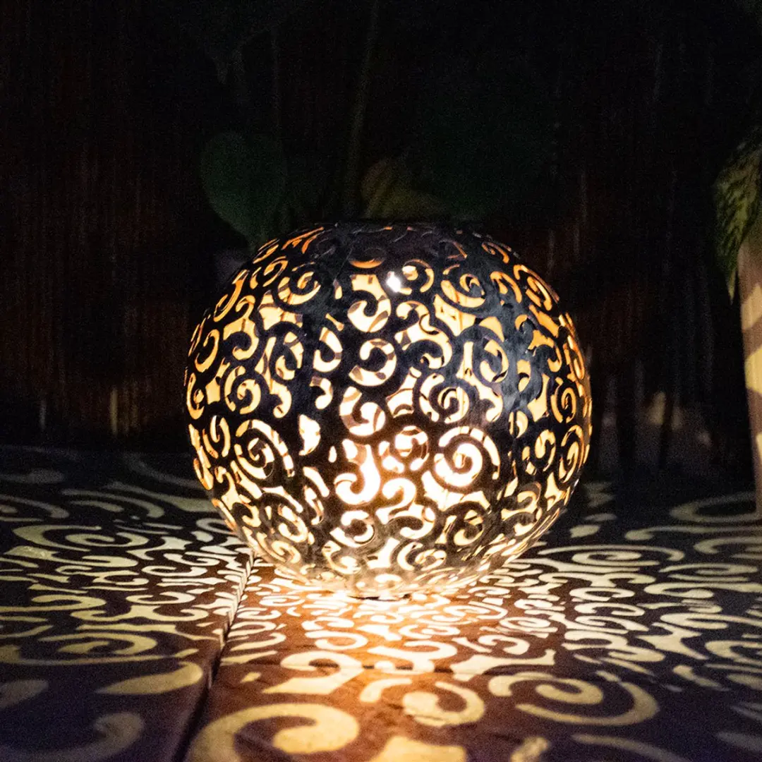 Globo Solarlamp Zonnebol 3000K - Zilver - 2 Stuks