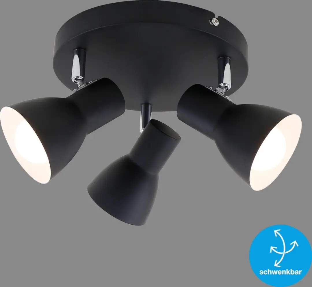 Briloner CUP Plafondlamp 3-Lichts - Zwart