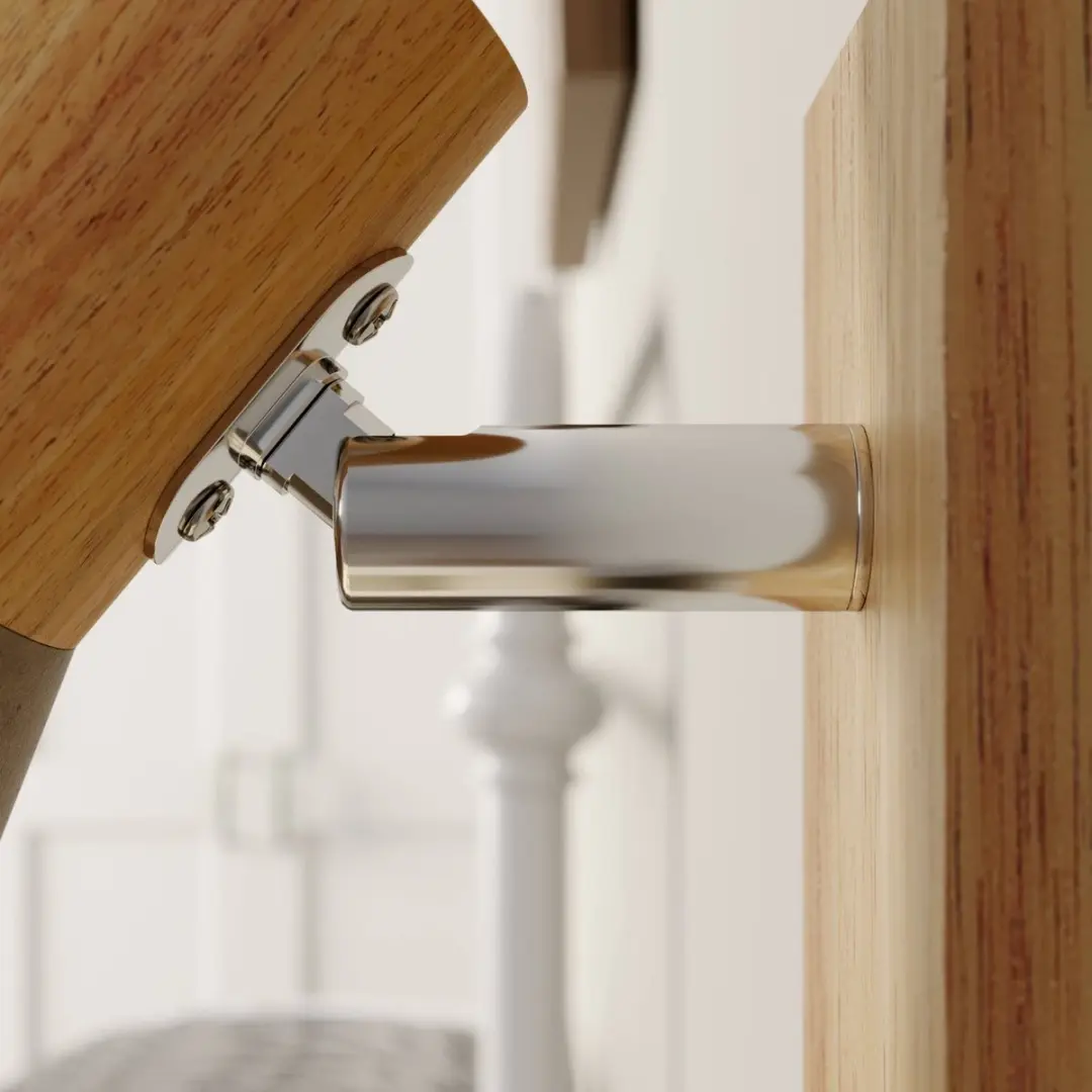Lindby Landelijke Wandlamp 1 Licht E14 - Betongrijs/Licht Hout/Gesatineerd Nikkel