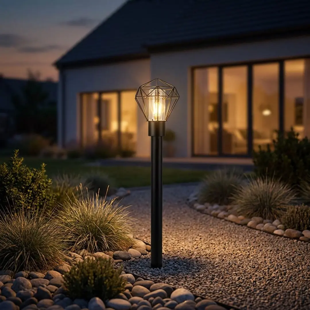 Globo Patio Vloerlamp - Zwart - 2 Stuks