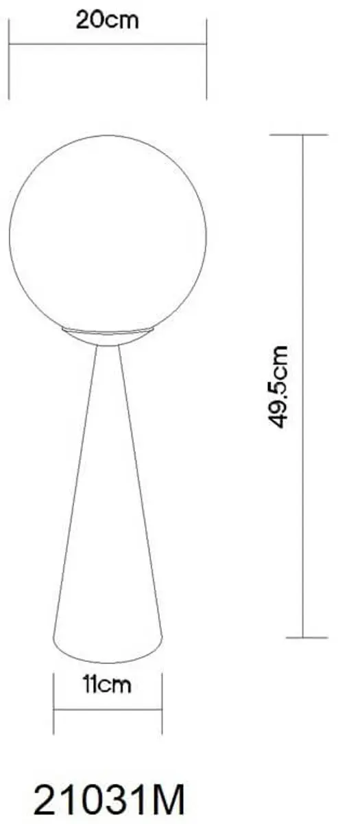 Globo PinPal Tafellamp Brons Ø20cm E27