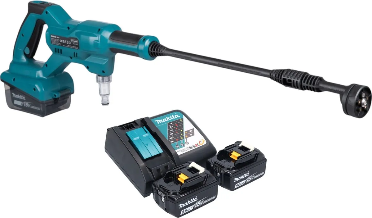 Makita DHW 180 RG Accudrukreiniger 18V 24 bar - 2x 6.0Ah - afbeelding 3 van 6