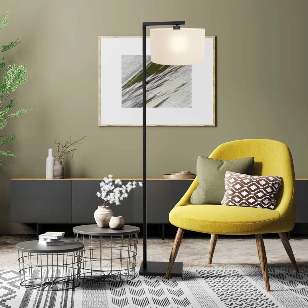 Steinhauer Vloerlamp 8218ZW - 160cm - Zwart - afbeelding 6 van 6