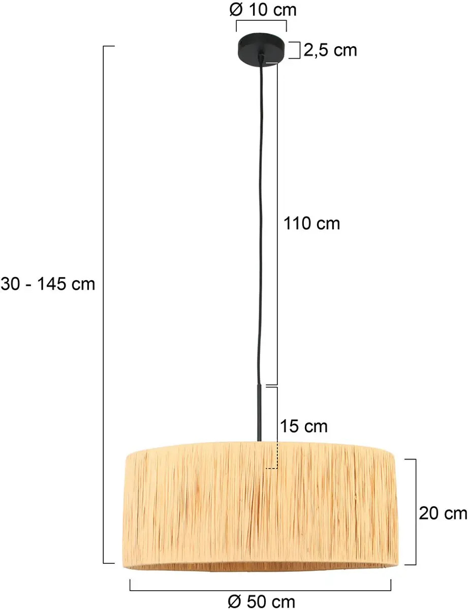 Steinhauer Hanglamp Sparkled Light 3754ZW - Zwart - Ø50cm - afbeelding 6 van 6