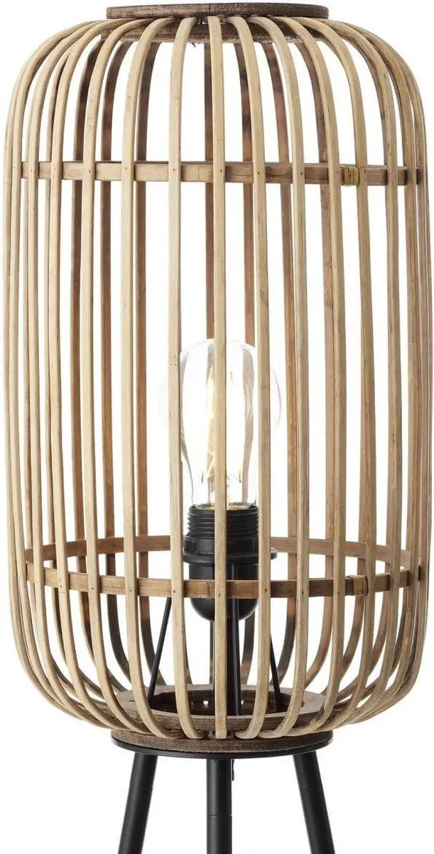 Brilliant Woodrow Vloerlamp - Lichtbruin