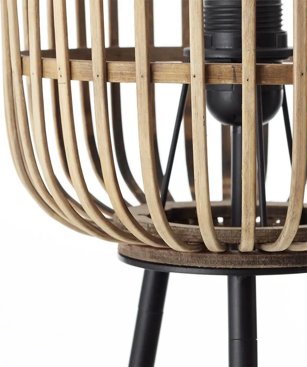 Brilliant Woodrow Vloerlamp - Lichtbruin