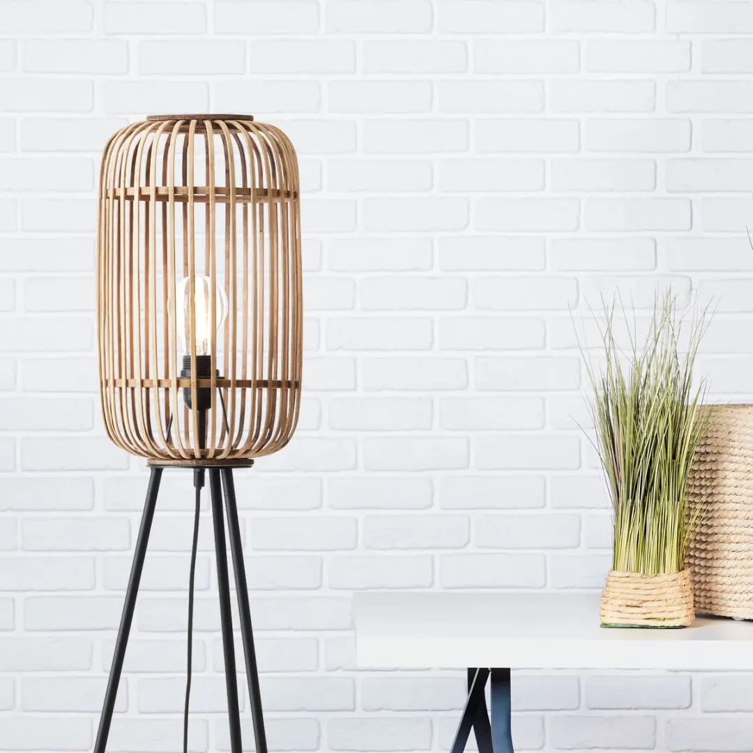 Brilliant Woodrow Vloerlamp - Lichtbruin