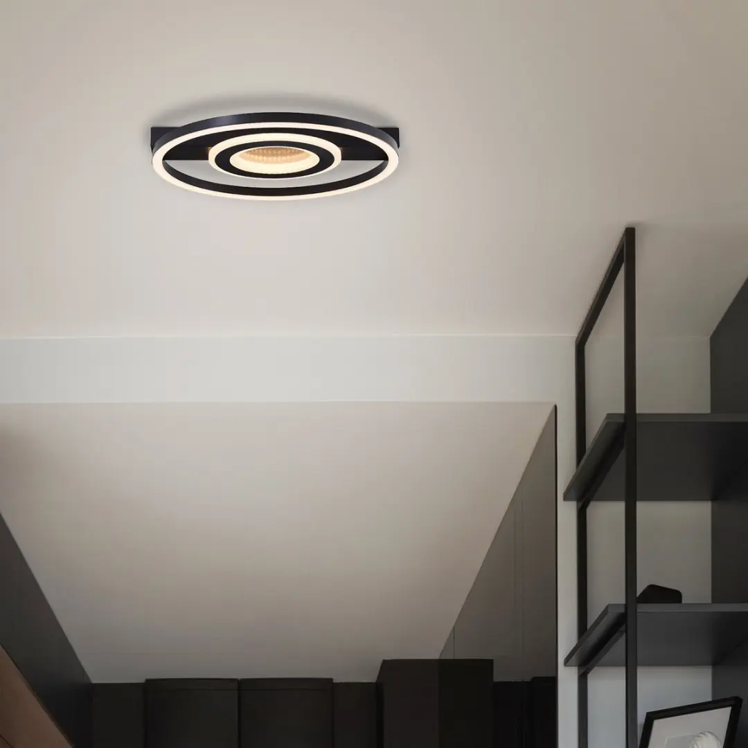 Brilliant Queens Plafondlamp LED 26W 3000K - Zwart - afbeelding 6 van 6