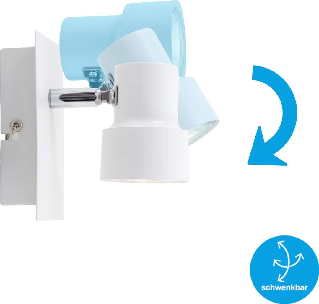 Briloner ROCK Wandlamp Spot Draaibaar 460lm 3.000K - Wit