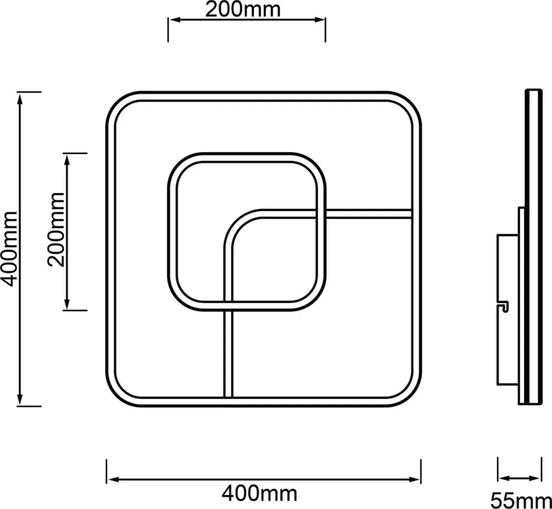 Brilliant Merapi Plafondlamp 32W - Wit/Zwart