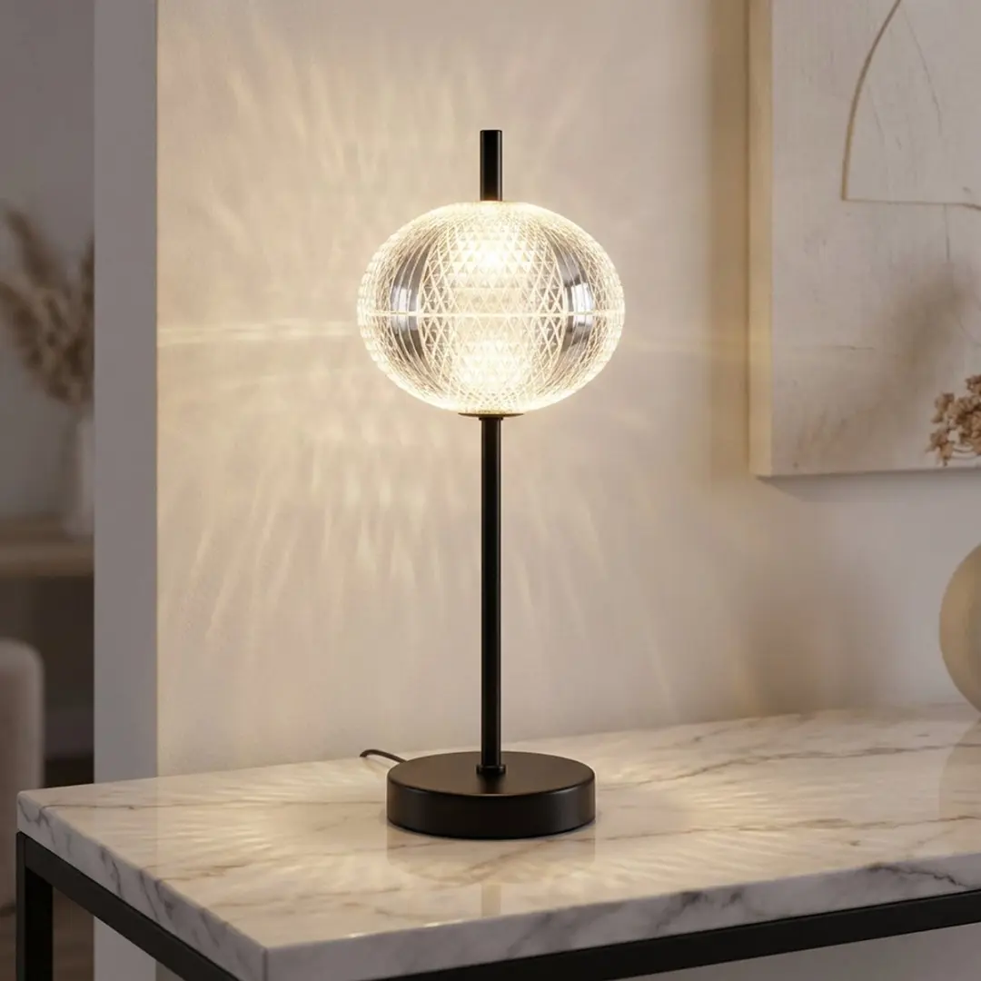 Globo Aida Tafellamp - Ø15cm - Zwart
