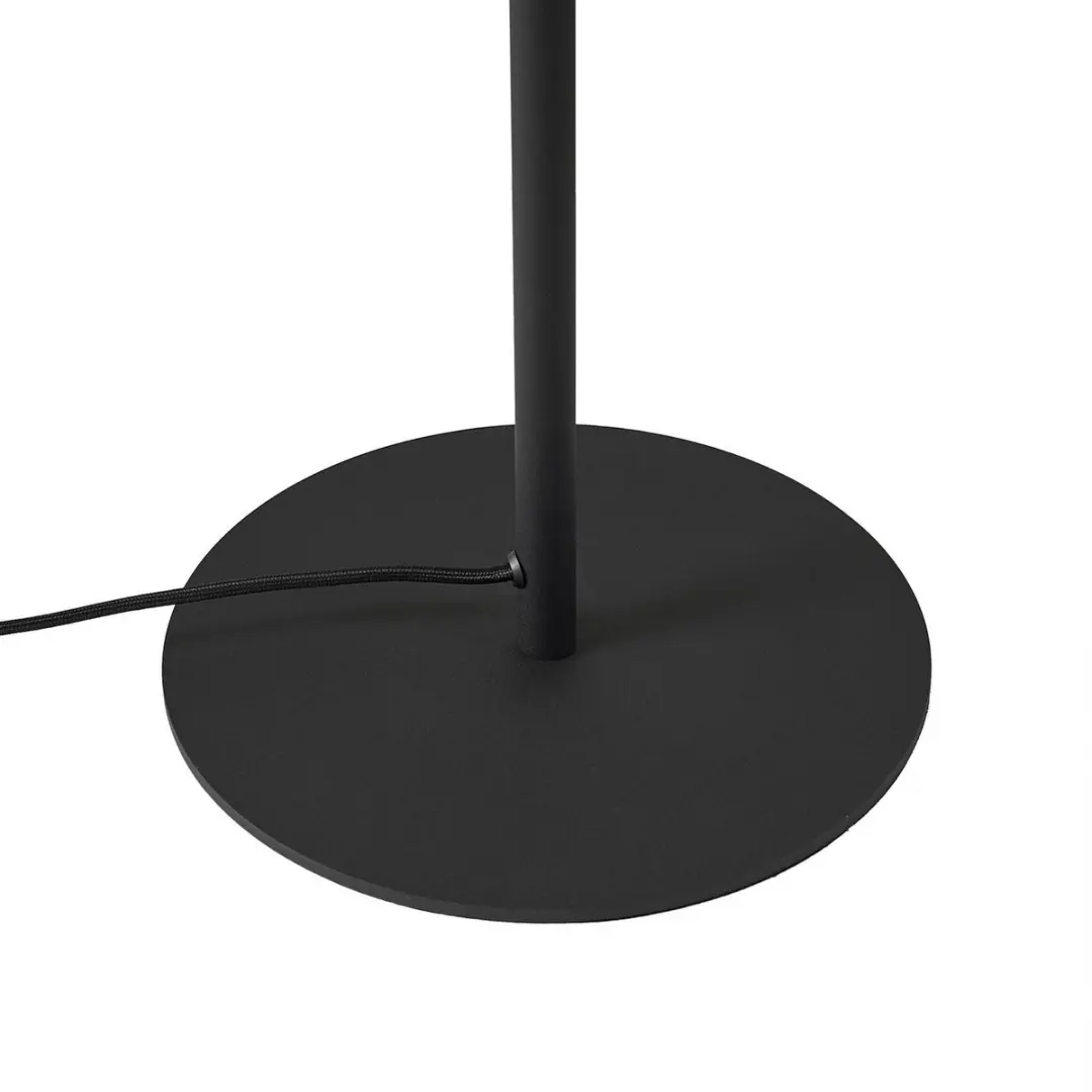 Lindby Vloerlamp 5-licht Metaal Glas - 160cm - Zwart/Rookgrijs