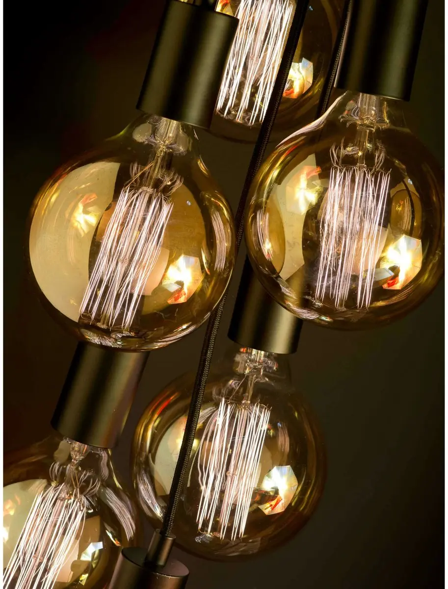 it's about RoMi Oslo Hanglamp - 7 Lichtpunten - Zwart