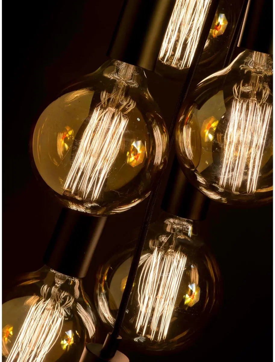 it's about RoMi Oslo Hanglamp - 7 Lichtpunten - Zwart