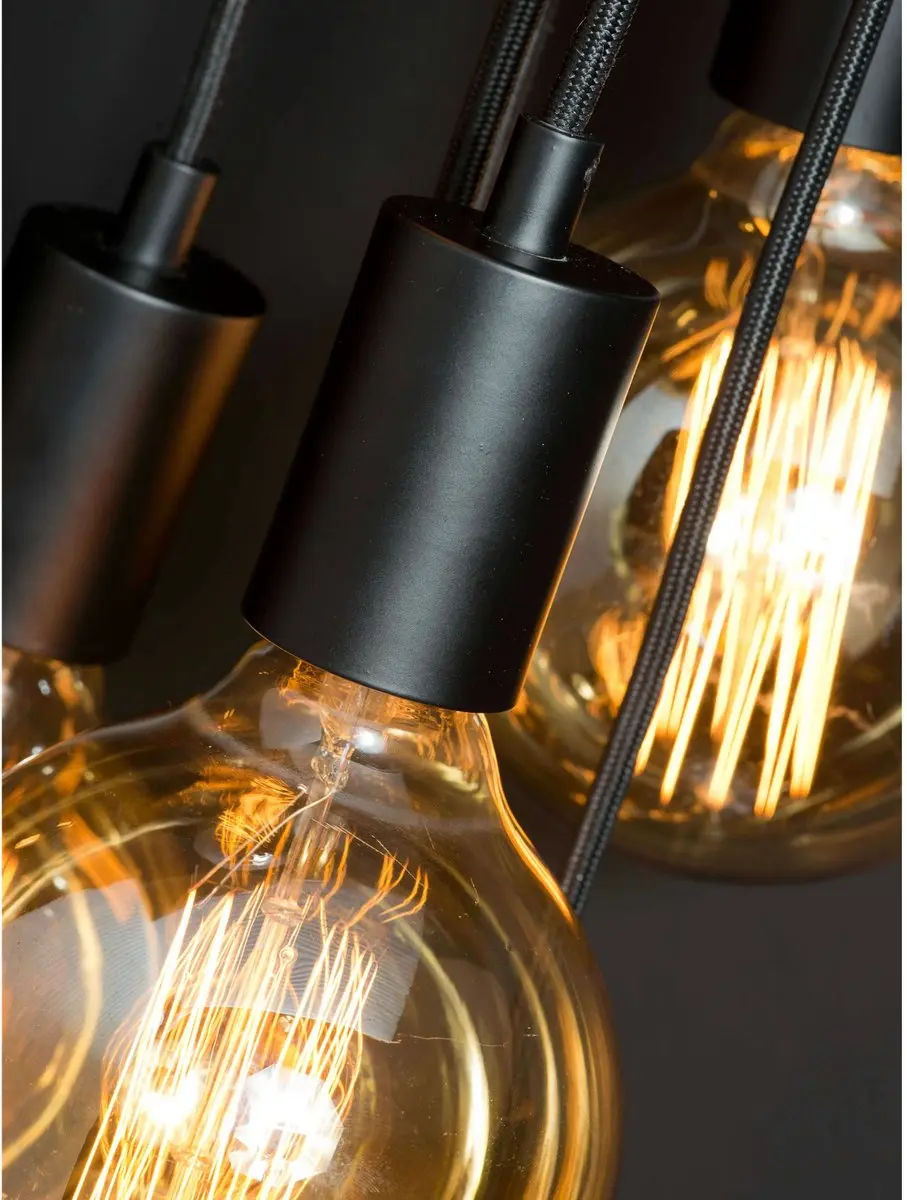 it's about RoMi Oslo Hanglamp - 7 Lichtpunten - Zwart