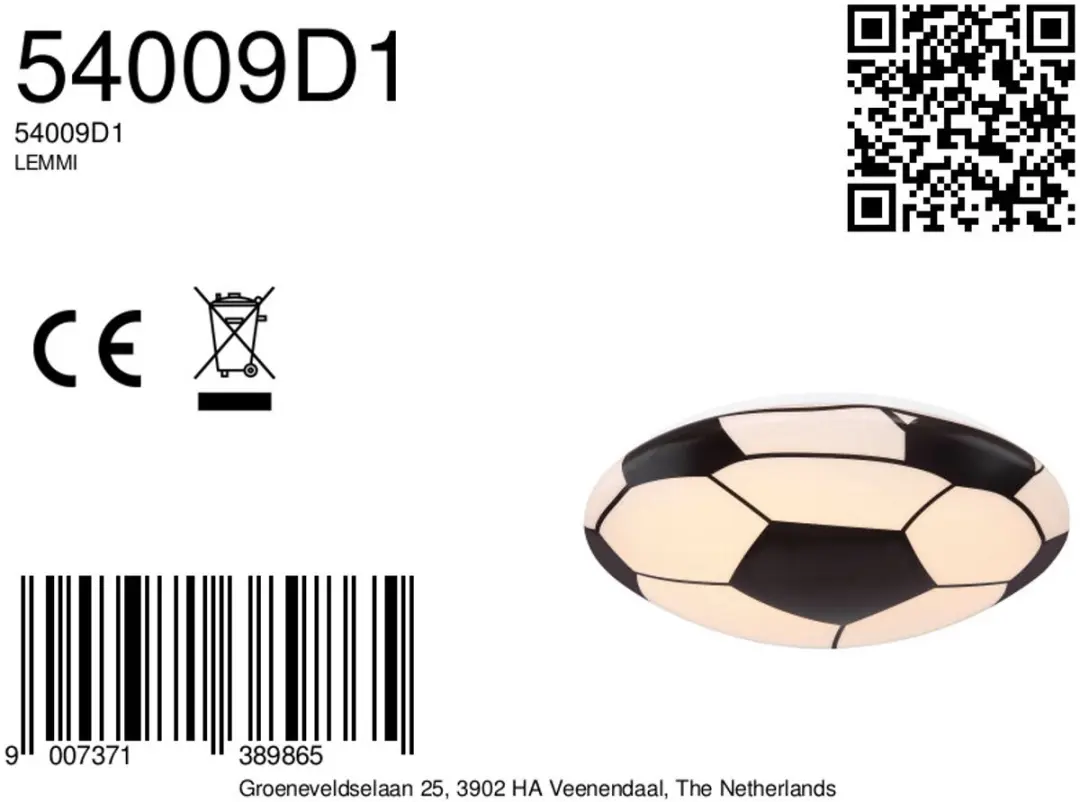 Globo LEMMI Plafondlamp - Ø36cm - Multicolor - afbeelding 6 van 6