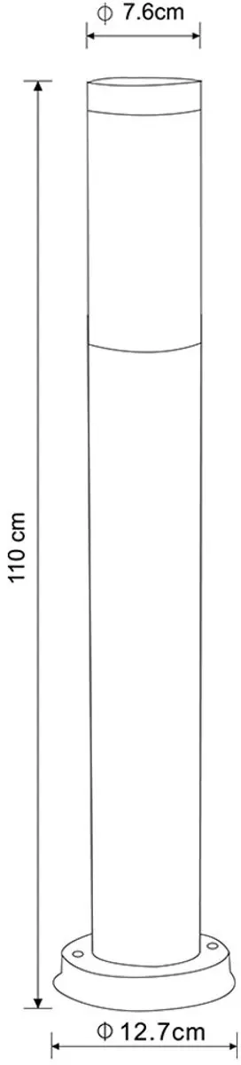 Globo Staande Tuinlamp IP44 - E27 - 12,7x110cm - Bruin