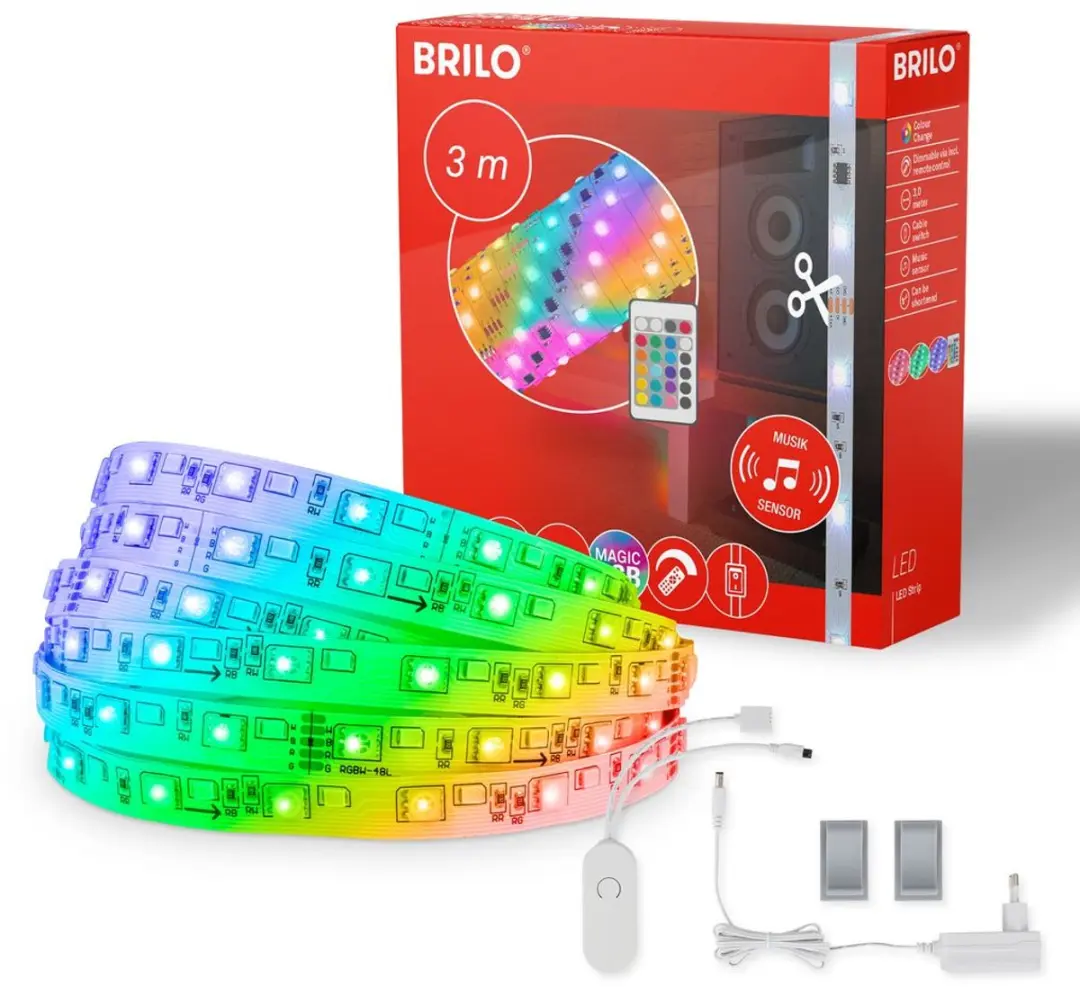 Briloner Magic LED Strip 2311090 RGBIC - 300x10cm - Muzieksensor