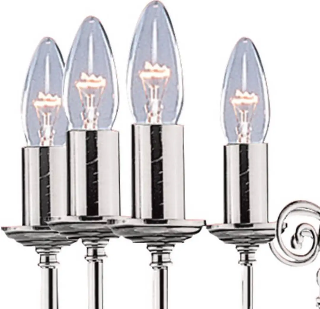 Searchlight Zanzibar Kroonluchter 8 Lichts - Zilver