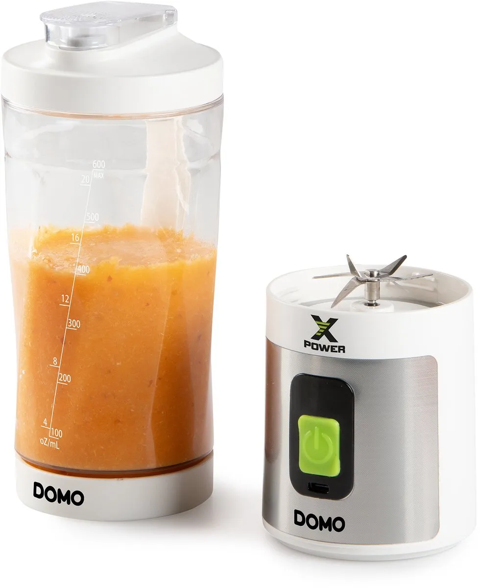 Domo DO752BL Oplaadbare Blender 120W - 0,6L Wit