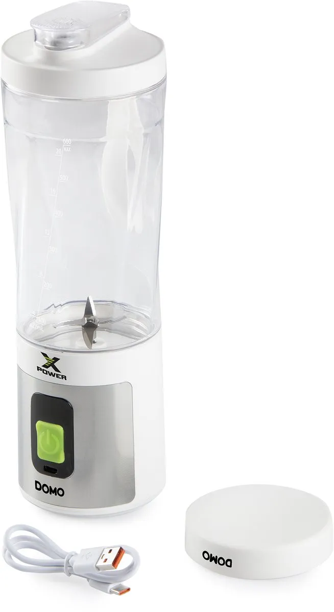 Domo DO752BL Oplaadbare Blender 120W - 0,6L Wit - afbeelding 6 van 6