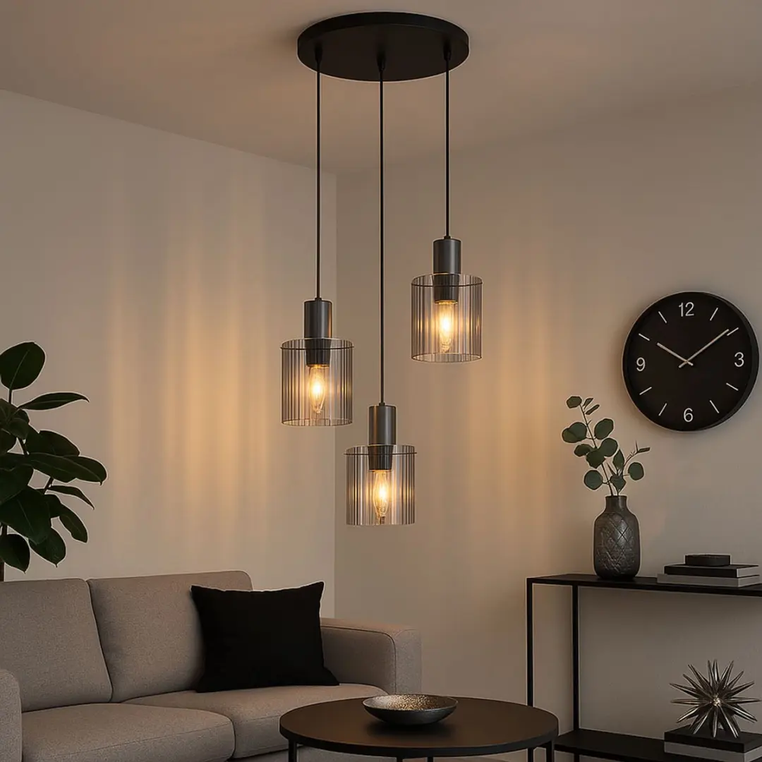 Globo Tulivar Hanglamp - 3 Lichtpunten - Ø48cm - Zwart
