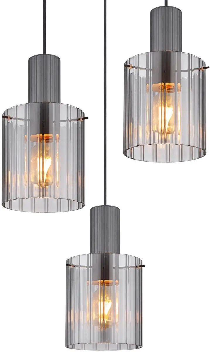 Globo Tulivar Hanglamp - 3 Lichtpunten - Ø48cm - Zwart